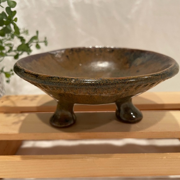 Handmade Ceramic Nanban Bunjin Shohin Size Bonsai Tree Pot or Trinket Dish. - Picture 1 of 6